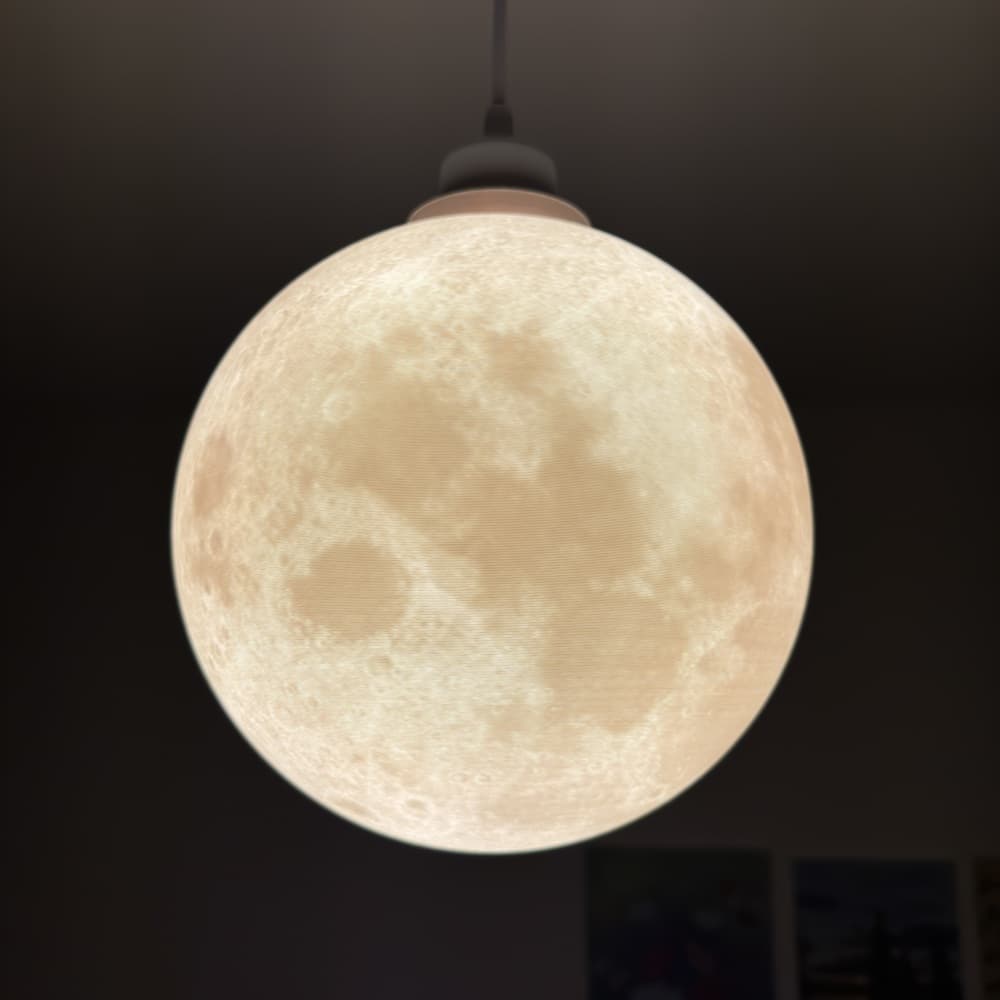 Litofanía Luna 210 mm - sin soportes - E27 — Imagen 2